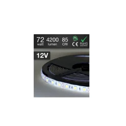 Striscia LED Resistente all'acqua 5Metri 72W SMD5050 BIANCO CALDO 300 LED AIPIY