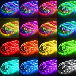 STRISCIA LED SMD5050 IP20 12V 5 MT DIGITALE LUCE RGB TELECOMANDO W5050R-12-60-IC