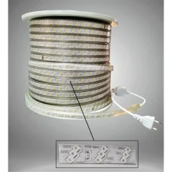 STRISCIA LED 220V 2835 180 LED BOBINA 100 METRI IP65 LUCE VERDE 2835-220V-180V