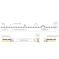 STRISCIA 980LED 62W CCT DA 3000K A 6500K 24V IMPERMEABILE DIMMERABILE BOBINA 5MT