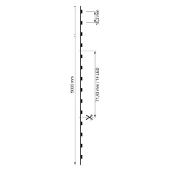 STRISCIA 980LED 62W CCT DA 3000K A 6500K 24V IMPERMEABILE DIMMERABILE BOBINA 5MT