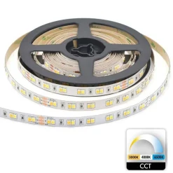 STRISCIA 980LED 55W CCT DA 3000K A 6500K 24V DIMMERABILE STRIP ADESIVA BOBINA 5MT