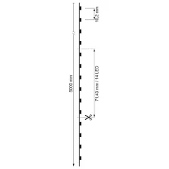 STRISCIA 980LED 55W CCT DA 3000K A 6500K 24V DIMMERABILE STRIP ADESIVA BOBINA 5MT