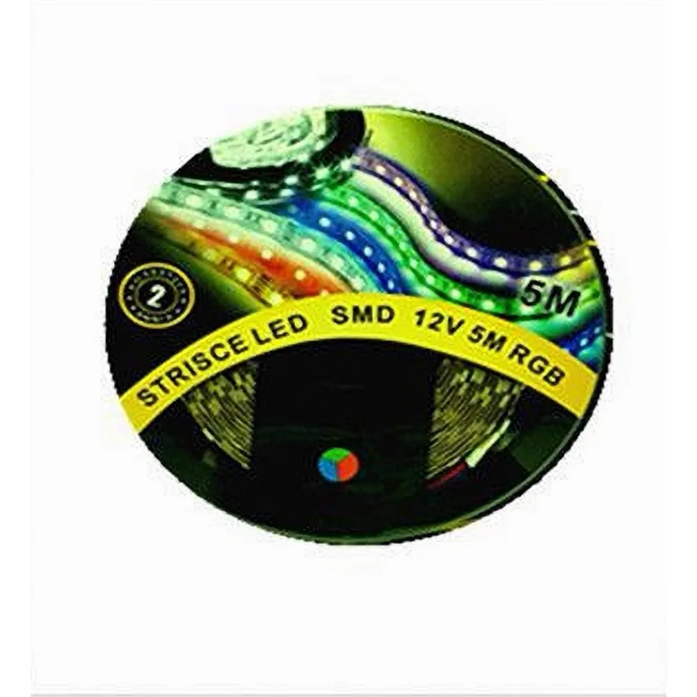 STRISCIA STRIP LED 5050 60LED/MT RGB 12V 7W/MT BOBINA 5 METRI IP20 5050-L-RGB