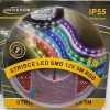 STRISCIA STRIP LED SMD RGB 5050 60D 12V 7W/M IP55 BOBINA 5 METRI 5050-D-RGB