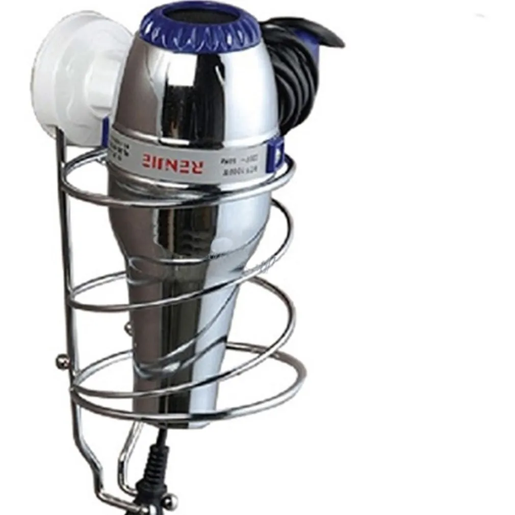 SUPPORTO A PARETE MURO PORTA PHON ASCIUGACAPELLI IN ACCIAIO CON VENTOSA