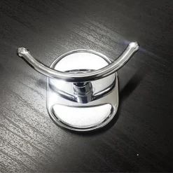 SUPPORTO APPENDINO DOPPIO ASCIUGAMANO ACCAPPATOIO ACCIAIO A PARETE ARREDO BAGNO