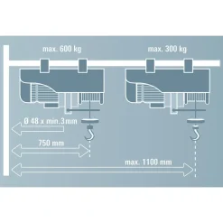 SUPPORTO BRACCIO ASTA A BANDIERA ESTENSIBILE GIREVOLE PER PARANCO MONTACARICHI