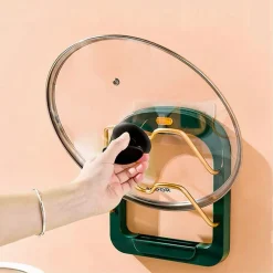 SUPPORTO PER COPERCHIO PENTOLA MESTOLI A PARETE UTENSILI CUCINA SALVASPAZIO