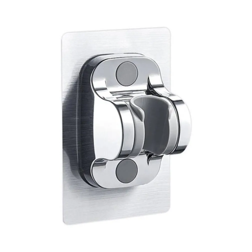 SUPPORTO PER SOFFIONE DOCCIA DOCCETTA DA PARETE MURO IN ABS CROMATO ADESIVO 79358