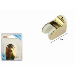SUPPORTO PER SOFFIONE DOCCIA STAFFA FISSA PER DOCCETTA A PARETE DORATA 7CM 87141