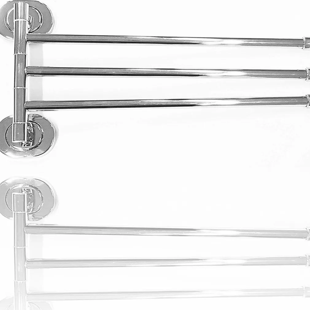 SUPPORTO PORTA ASCIUGAMANO TRIPLO ACCIAIO 38X19.9X5CM ESY_69200 MURO BAGNO