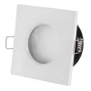 SUPPORTO PORTA FARETTO DA INCASSO LAMPADINE LED MR16 PAR16 QUADRATO BIANCO 75MM