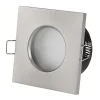 SUPPORTO PORTA FARETTO DA INCASSO LAMPADINE LED MR16 PAR16 QUADRATO ACCIAIO 75MM