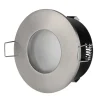 SUPPORTO PORTA FARETTO DA INCASSO LAMPADINE LED MR16 PAR16 ROTONDO ACCIAIO 75MM
