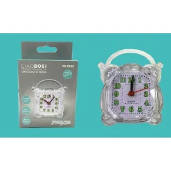 SVEGLIA ANALOGICA OROLOGIO ALARM CLOCK LUCE NOTTURNA FUNZIONE MUTO TAVOLO TX-9122
