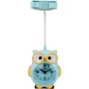 SVEGLIA CON LAMPADA DA SCRIVANIA DESIGN A GUFO BLU OROLOGIO DA TAVOLO RICARICA USB