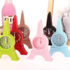 SVEGLIA DA TAVOLO A FORMA DI TORRE EIFFEL PARIGI ANALOGICA ALLARME COLORATA