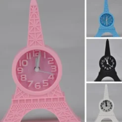 SVEGLIA DA TAVOLO A FORMA DI TORRE EIFFEL PARIGI ANALOGICA ALLARME COLORATA