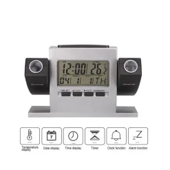SVEGLIA OROLOGIO A PROIEZIONE ORA TEMPERATURA SCHERMO LCD DATA GRADI PROIETTORE