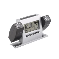 SVEGLIA OROLOGIO A PROIEZIONE ORA TEMPERATURA SCHERMO LCD DATA GRADI PROIETTORE