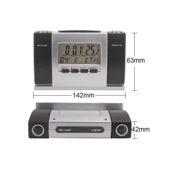SVEGLIA OROLOGIO A PROIEZIONE ORA TEMPERATURA SCHERMO LCD DATA GRADI PROIETTORE