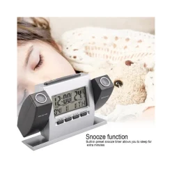 SVEGLIA OROLOGIO A PROIEZIONE ORA TEMPERATURA SCHERMO LCD DATA GRADI PROIETTORE