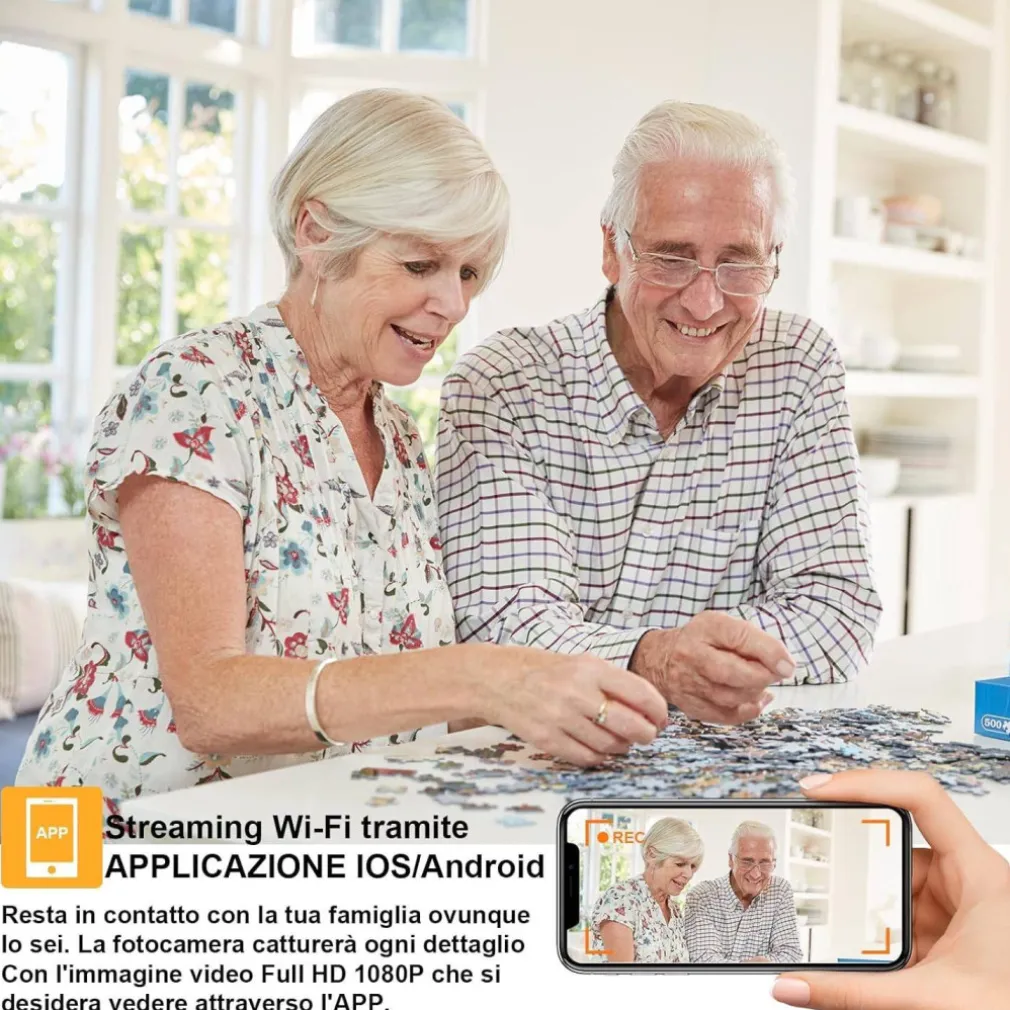 SVEGLIA OROLOGIO CON TELECAMERA SPIA NASCOSTA CON VISIONE NOTTURNA SORVEGLIANZA