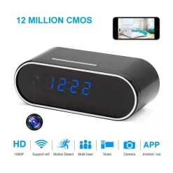 SVEGLIA OROLOGIO CON TELECAMERA SPIA NASCOSTA CON VISIONE NOTTURNA SORVEGLIANZA