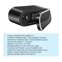 SVEGLIA OROLOGIO CON TELECAMERA SPIA NASCOSTA CON VISIONE NOTTURNA SORVEGLIANZA