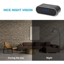 SVEGLIA OROLOGIO CON TELECAMERA SPIA NASCOSTA CON VISIONE NOTTURNA SORVEGLIANZA