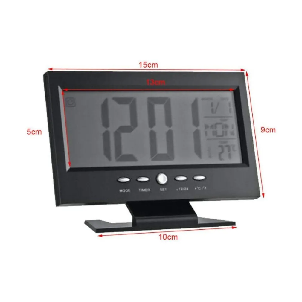 Sveglia Orologio da Tavolo Ampio display lcd Retro illuminato a Led