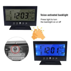 Sveglia Orologio da Tavolo Ampio display lcd Retro illuminato a Led