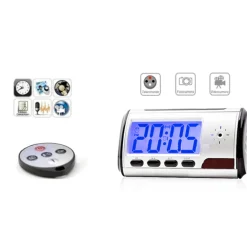 SVEGLIA OROLOGIO SPIA MICROSPIA CIMICE SPY CAM CON RILEVATORE DI MOVIMENTO HD