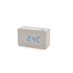 Sveglia Orologio Wooden Light LED Digital Alarm Clock Calendario Termometro