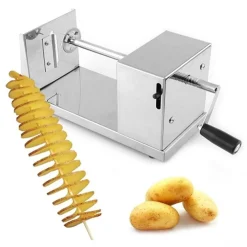 TAGLIA AFFETTA A SPIRALE RICCIOLO PATATE IN ACCIAIO INOX PROFESSIONALE CHIPS