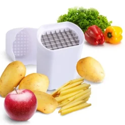 TAGLIA AFFETTA PATATE A BASTONCINO FRIZZY LAME ACCIAIO CUCINA PATATINE FRITTE