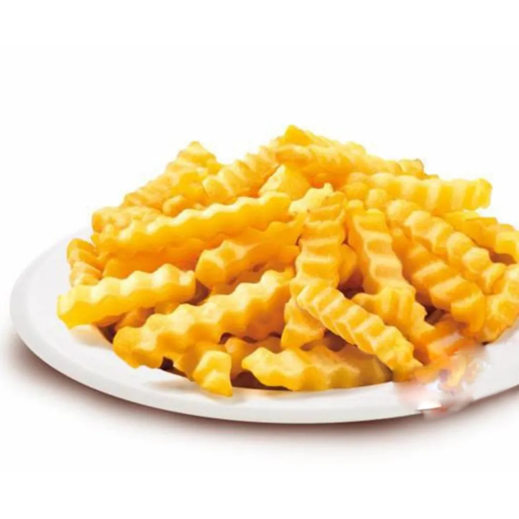 TAGLIA AFFETTA PIEGA MODELLA PATATE PATINE FRITTE ONDULATE EFFETTO CHIPS