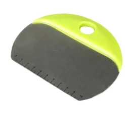 TAGLIAPASTA PIZZA MULTIFUNZIONE SPATOLA ROTONDO IN ACCIAIO INOX CON RIGHELLO