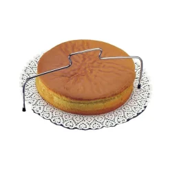 TAGLIATORTA A FILO IN ACCIAIO 31 CM REGOLABILE ORIZZONTALE PAN DI SPAGNA DOLCI