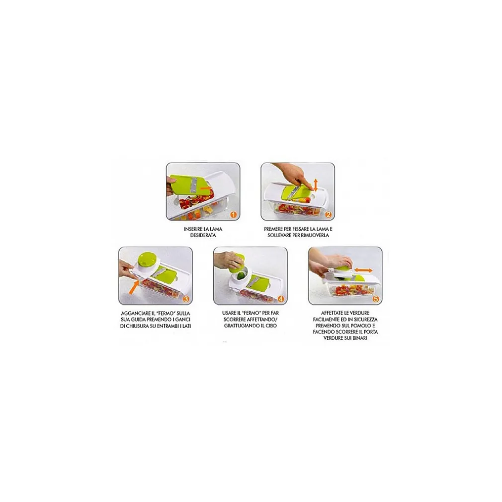 TAGLIAVERDURE 7 IN 1 FRUTTA TRITA AFFETTA CASA CUCINA VERDURE TAGLIA TUTTO