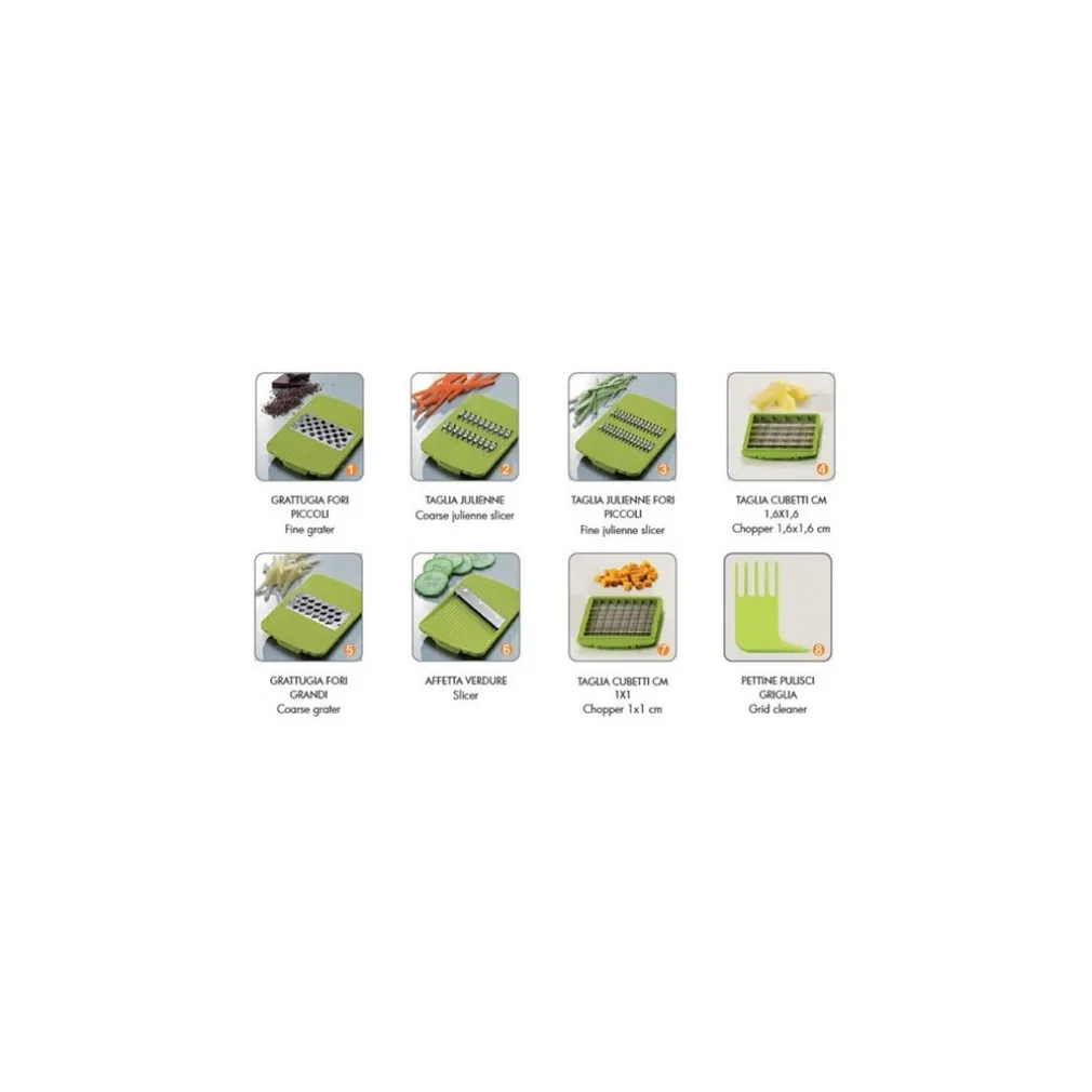 TAGLIAVERDURE 7 IN 1 FRUTTA TRITA AFFETTA CASA CUCINA VERDURE TAGLIA TUTTO