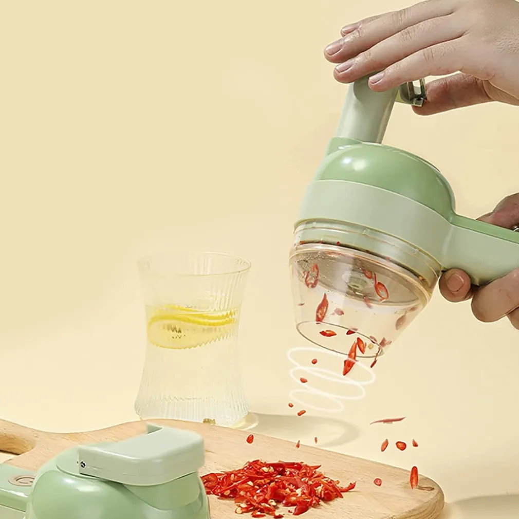 TAGLIAVERDURE TRITA VERDURE A BATTERIE RICARICABILE USB MULTIFUNZIONE PORTATILE