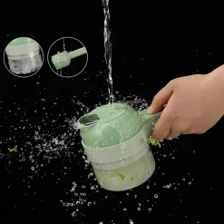 TAGLIAVERDURE TRITA VERDURE A BATTERIE RICARICABILE USB MULTIFUNZIONE PORTATILE