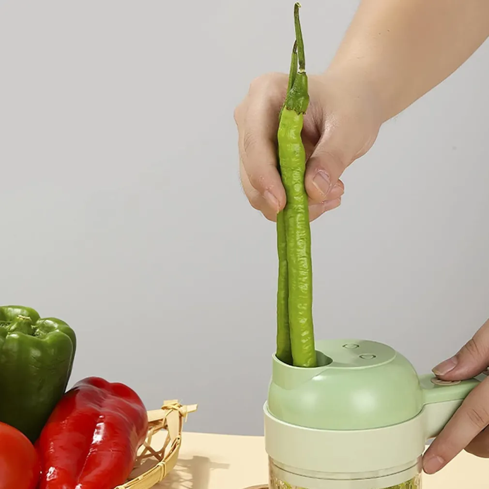 TAGLIAVERDURE TRITA VERDURE A BATTERIE RICARICABILE USB MULTIFUNZIONE PORTATILE