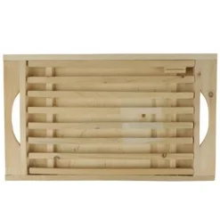 TAGLIERE IN LEGNO PER PANE SALUMI FORMAGGI CON GRIGLIA ESTRAIBILE PER BRICIOLE