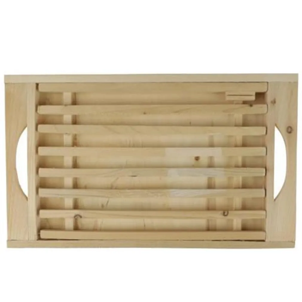 TAGLIERE IN LEGNO PER PANE SALUMI FORMAGGI CON GRIGLIA ESTRAIBILE PER BRICIOLE