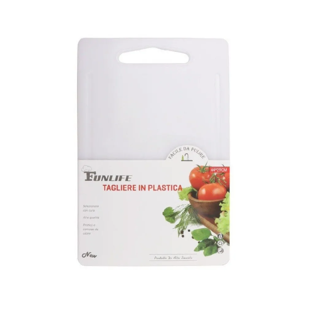 TAGLIERE IN PLASTICA CON CANALE SCANALATURA 44X29X0.8CM PER VERDURE FRUTTA 99411
