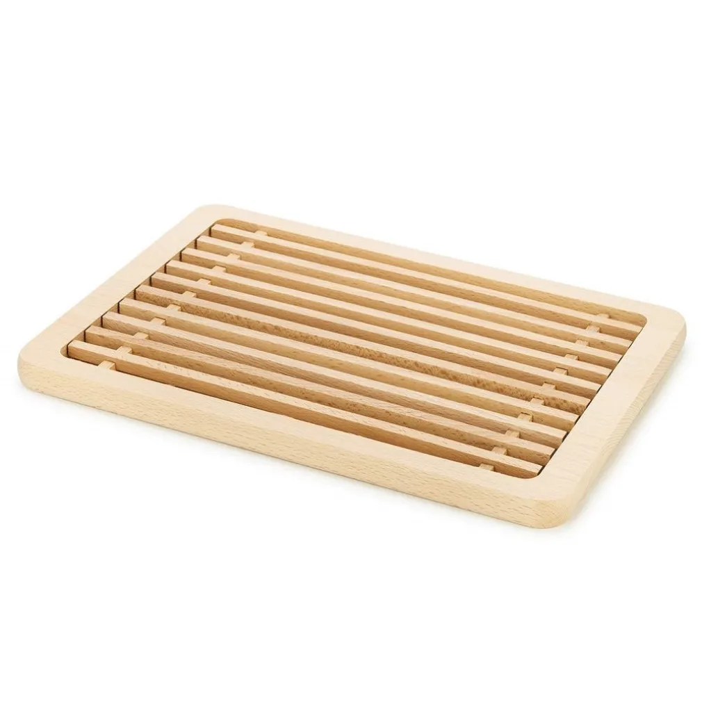 TAGLIERE PER PANE IN LEGNO CON GRIGLIA ESTRAIBILE RACCOGLI BRICIOLE 46.5X31X2 CM