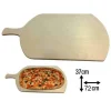 TAGLIERE PER PIZZA A METRO TEGLIA VASSOIO LEGNO RETTANGOLARE CON MANICO 72X37CM